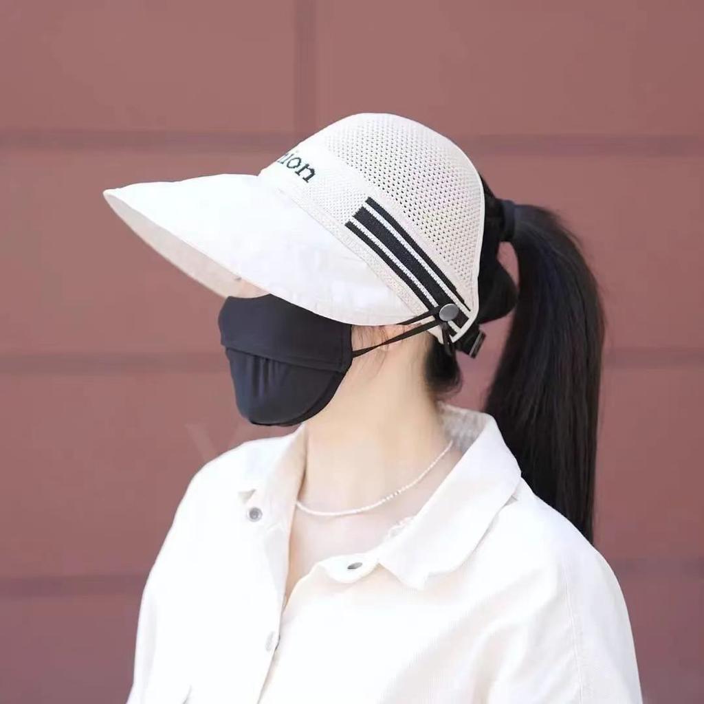 Summer breathable thin sunscreen hat women's new versatile sunshade sun hat can wear masks bucket hat tide