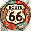 Винтажная металлическая табличка Route 66, Настенный декор для гостиной