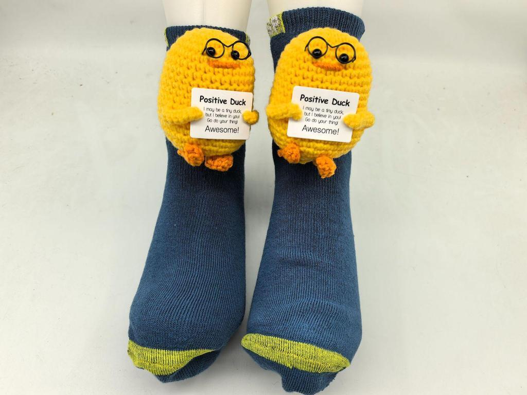 Уютные рождественские вязаные носки с животными - Теплые и милые для осени и зимы