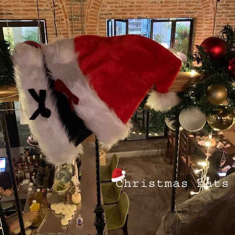 Весёлое Рождественское украшение Рождественская шапка Санта-Клауса Красная плюшевая шапка Санта-Клауса Шапка для детей