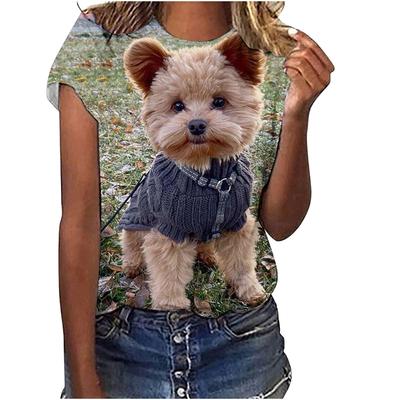 Женская футболка с короткими рукавами, топ с 3D-принтом, повседневная футболка с круглым вырезом, женская забава, сексуальный топ для девочек