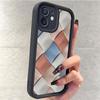 Красочный чехол для телефона с алмазными блоками и пазами для iPhone 15/16/17 Pro Max