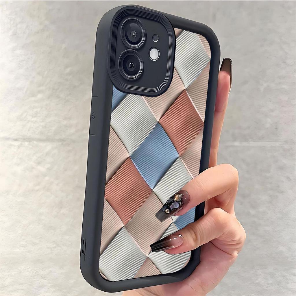 Красочный чехол для телефона с алмазными блоками и пазами для iPhone 15/16/17 Pro Max