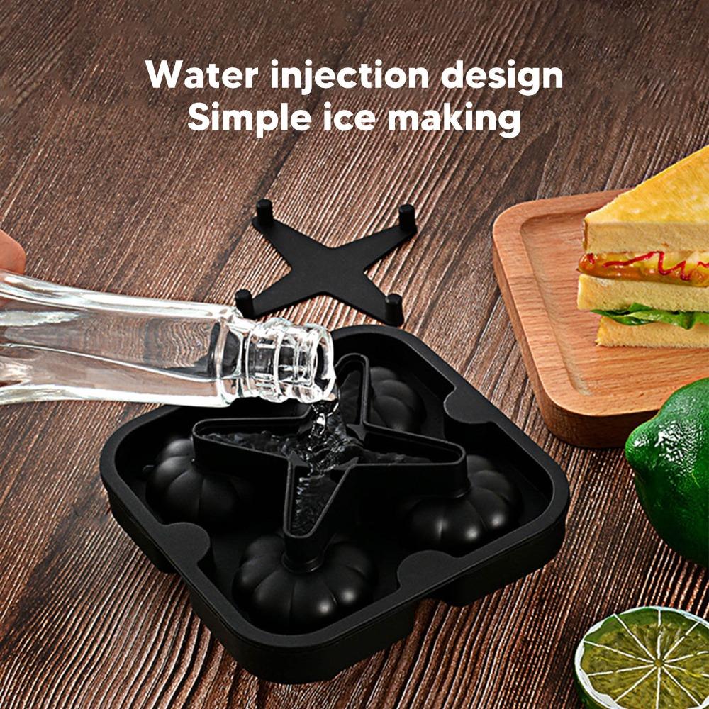 3D Pumpkin Shape Whiskey Ice Mold Silicone Ice Ball Maker Mold Durable Pumpkin Ice Ball Mold Home