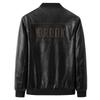 Large size men's leather jacket autumn new slim fit handsome popular men's clothing casual men's leather jacket