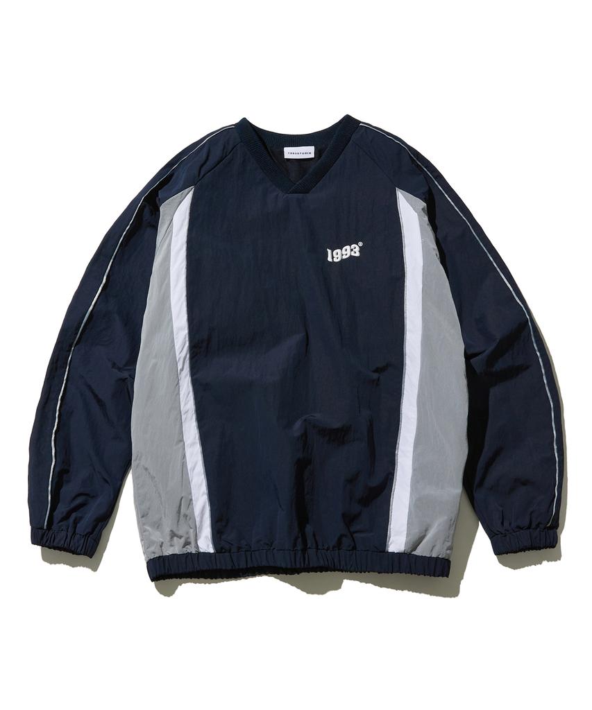 1993STUDIO Vintage Piping Windbreaker_Navy