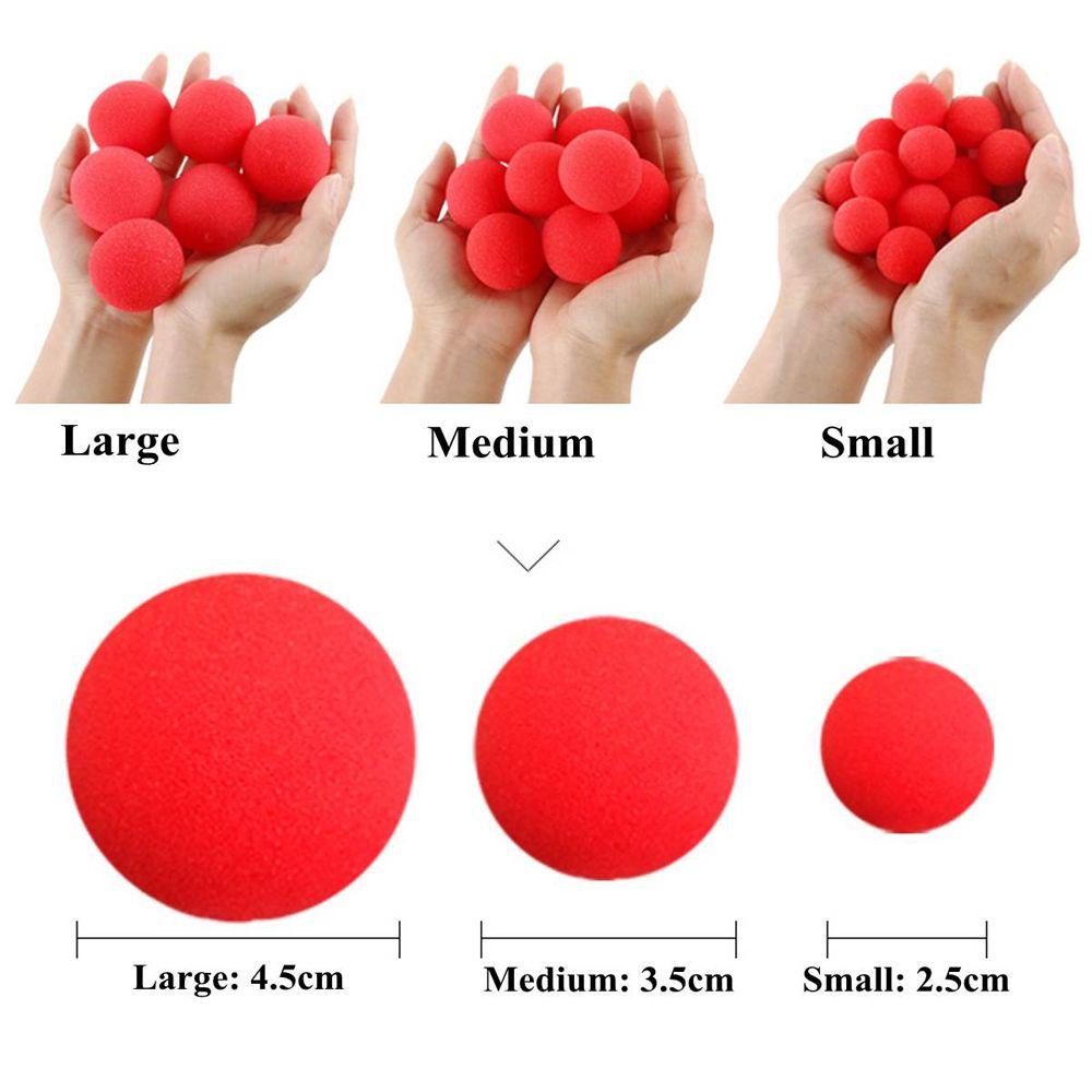 Large Sponges Circular Illusion Comedy Red Magic Tricks Finger Sponge Ball Magic Sponge Ball