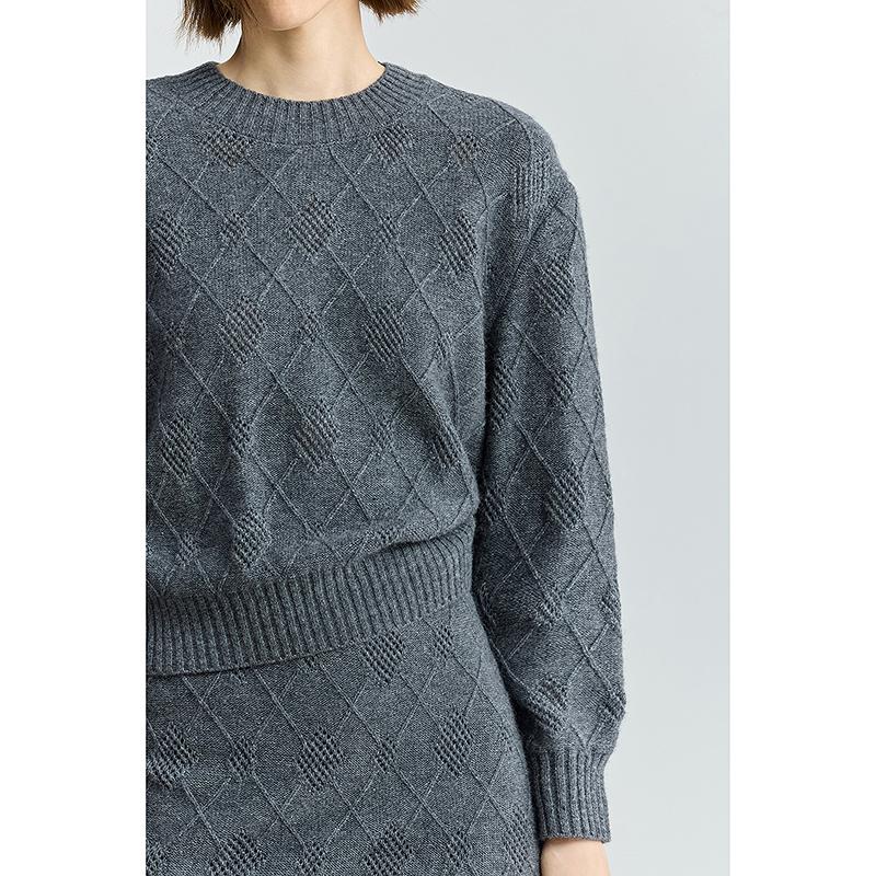 LILY round neck loose casual knitted sweater for women