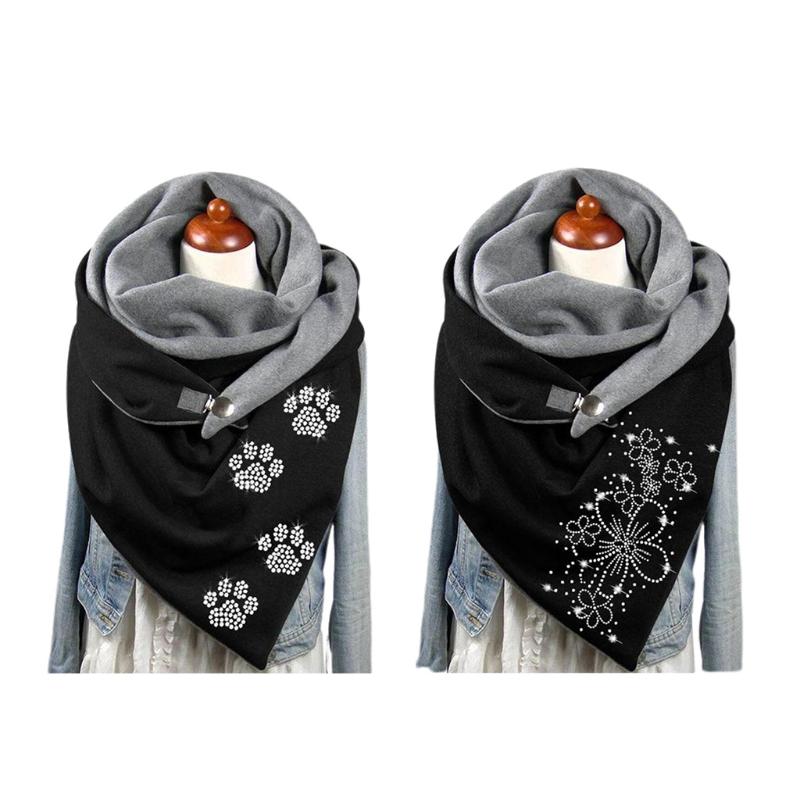 Женские шарфы, одеяло, шарф для мамы, зимние путешествия, массивная теплая накидка на пуговицах, мягкая шаль, шарфы, товары для холодной погоды