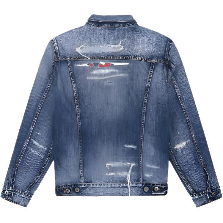 Levi's Denim Jackets Men's Blue Lapel Moderate Straight Fit 67485-0011