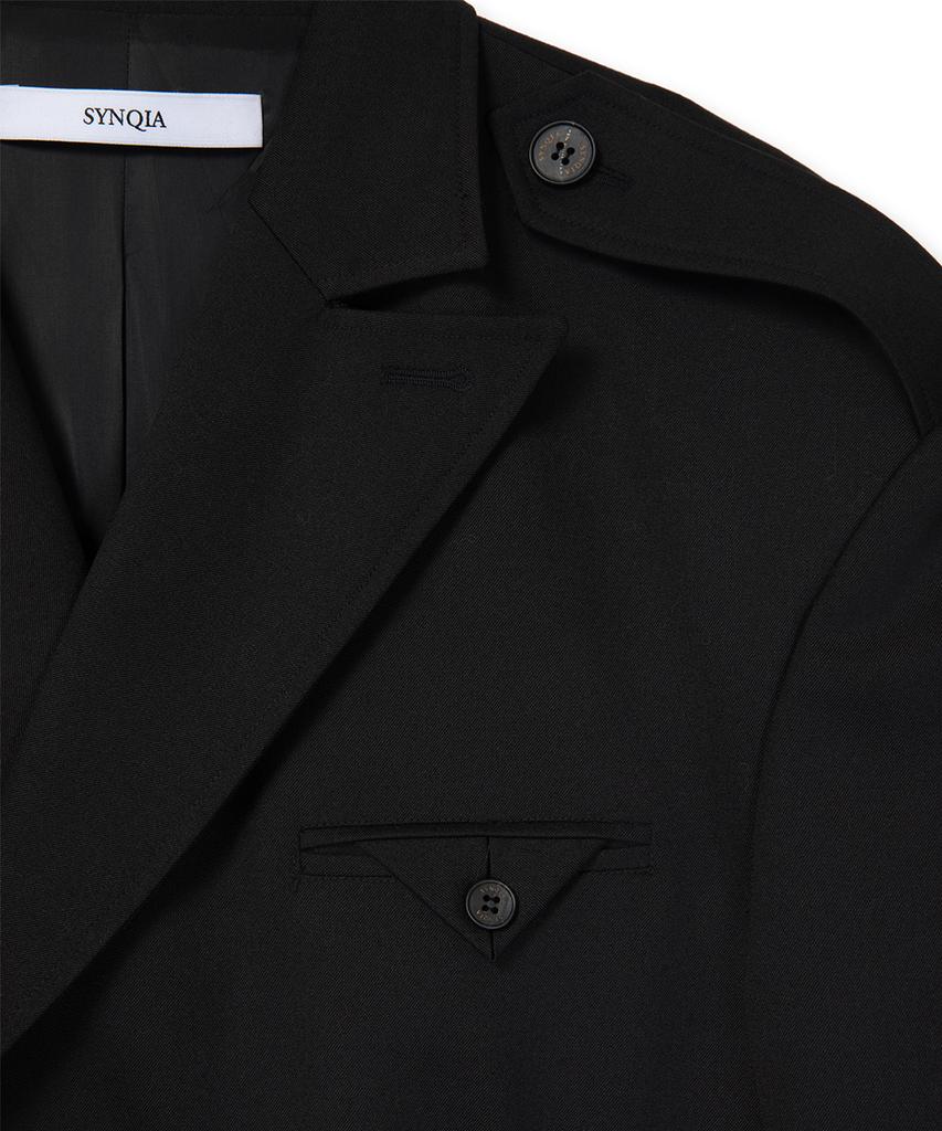 Synqia Heritage Double-Breasted Tailored Jacket Black