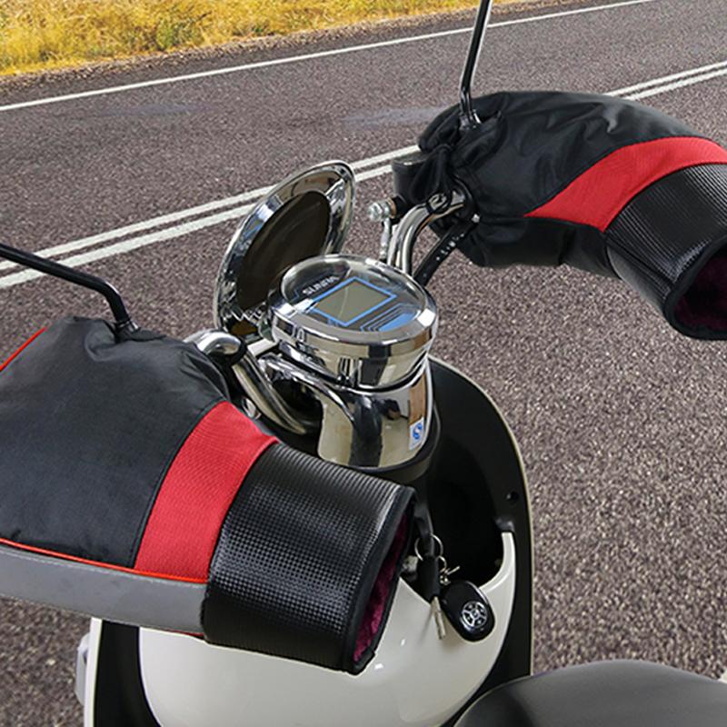 Комплект защитного руля для мотоцикла, роскошный сшитый зимний комплект для аккумулятора автомобиля, ветрозащитный и утолщенный бархатный комплект руля, водонепроницаемый