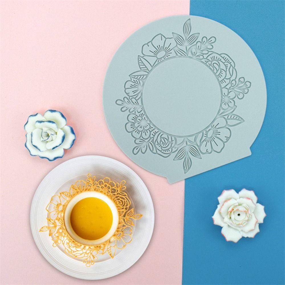 Fondant Mold Border Decoration Cake Decorating Silicone Mould Lace Mat Flower Wreath Cake Lace Mold