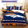 3pcs Denver Broncos LOGO pattern bedding set duvet cover set includes duvet cover &pillowcases, perfect all season bedroom decoration & gift