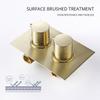 Bursh Gold термостатический смеситель для душа набор система для ванной комнаты с Rain ручной настенный смеситель класса люкс со скрытым переключателем