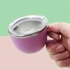 Ударопрочная термокружка из нержавеющей стали объемом 3 унции с ручкой, мини-чашка с крышкой и трубочкой, идеально подходит для кемпинга и столовой