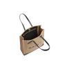 Bally Large Logo Magnetic Closure Large Capacity Fabric Tote Shopping Bag Women Tote Sand Black 6304710