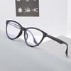 INS Style Cat-Eye TR Frame Glasses: Fit for Prescription, Anti-Blue Light, Large Face Slimming CP9