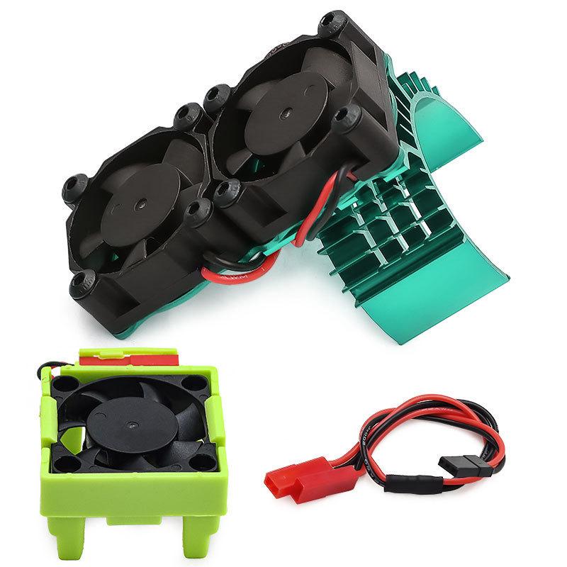 Upgraded Cooling Fan & Heat Sink Set for Traxxas VXL-3S, Efficient Motor ESC Cooler for Slash Rustler Bandit Stampede 2WD 4X4