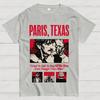 Classic 90's Horror Movie Paris Texas Graphic Print T-shirt Vintage Washed Cotton Men Women Summer Streetwear Oversized New Tees