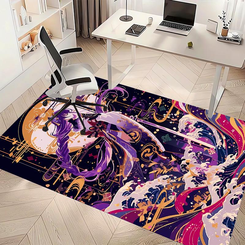 Genshin Impact Balzebub Printed Absorbent Washable Carpet, Non-Slip Bathroom Mats, Kitchen Rugs, Yoga Mat,Living Room Entrance, Camping Picnic Rugs