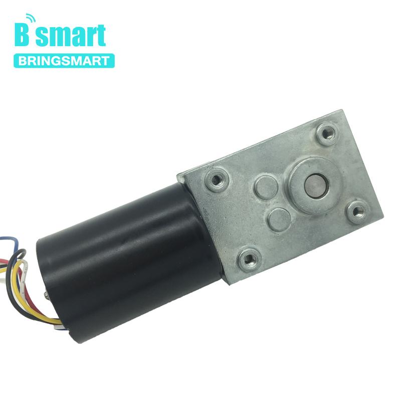 Bringsmart Brushless DC Worm Gear Motor 5840-3650 12V 24V BLDC Self-locking Braking Gearbox 8-470rpm Electric Motor Customized