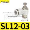 Пневматический быстроразъемный клапан регулировки скорости шланга SL SL4-12 Регулируемый M5-01