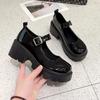 2024 Обувь Обувь на платформе Каблуки Женская обувь в японском стиле Винтажные туфли-лодочки для женщин Студенческая женская обувь