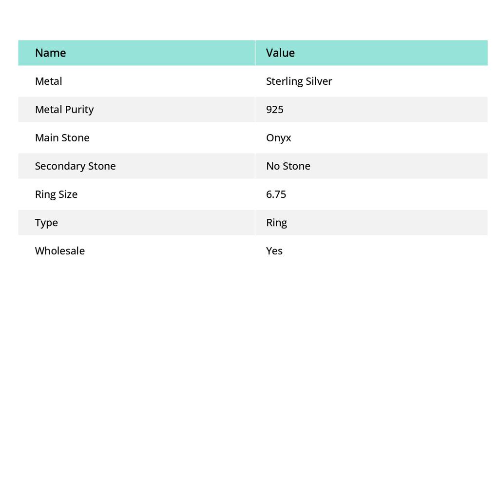 Зеленый Оникс Ручной работы Ювелирное изделие из стерлингового серебра 925 пробы Кольцо Размер 6.75 y6T28