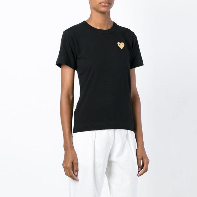 Comme des Garçons PLAY (WMNS) COMME des GARCONS PLAY Heart Logo Tee 'Black Gold' Women's AZ-T215-015-1
