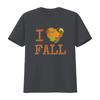 Мужская футболка I LOVE FALL для любителей Осени и падающих листьев Черная 2XL винтажная Стирка Комфортная Слегка
