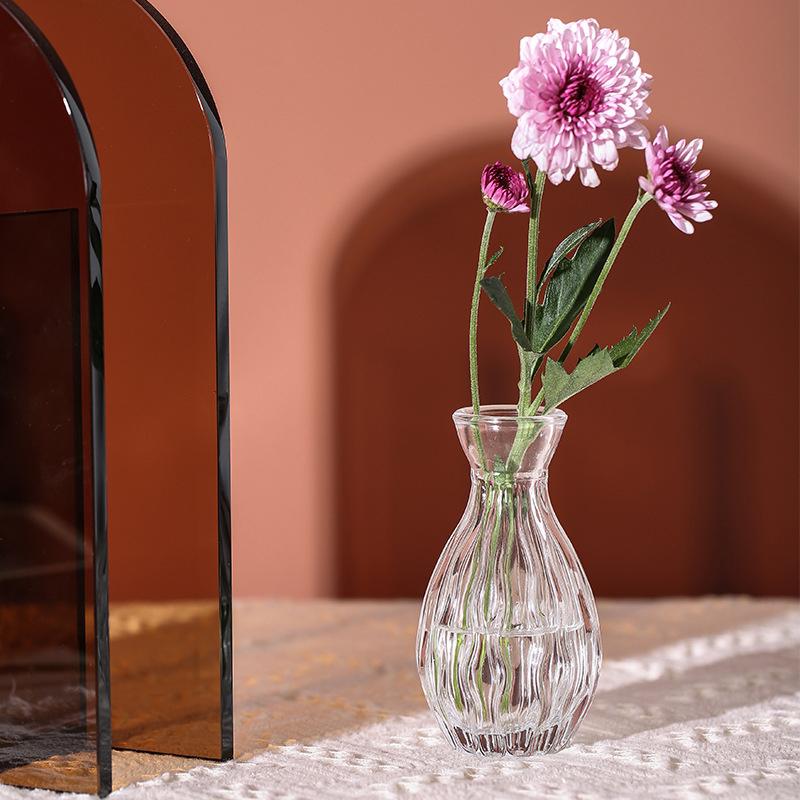 INS Mini Glass Vase Прозрачная гидропонная ваза для растений Настольные украшения Цветочные вазы для украшения центра дома Свадебная вечеринка Декор