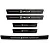 4PCS Car Stickers Anti Scratch Door Sill Protector Strip Car for Skoda Octavia KAMIQ KODIAQ SUPERB RAPIDFABIA YETI ulsh63