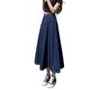 2025 Women's High Waist Slimming Midi Denim A-Line Skirt for Spring/Summer
