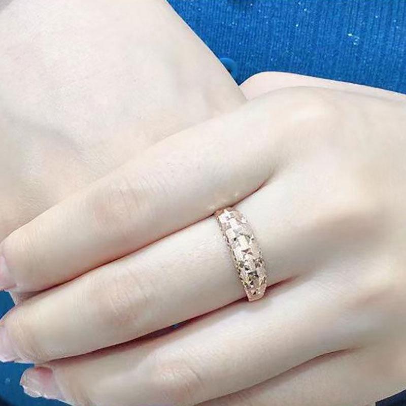 Россия 585 Фиолетовое Золото Кольцо-Цветок на Машину Модный Тренд Универсальное Позолоченное Розовым Золотом Живое Кольцо