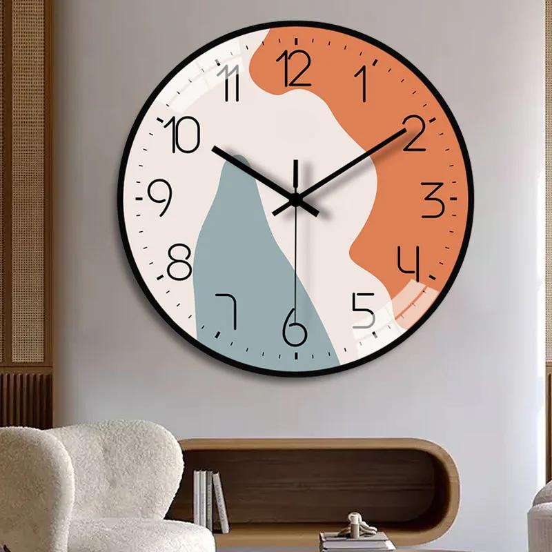 Простые настенные часы Nordic, тихие, красивые, трехмерные, подходят для учебы, гостиной, спальни, чтобы отправить друзьям