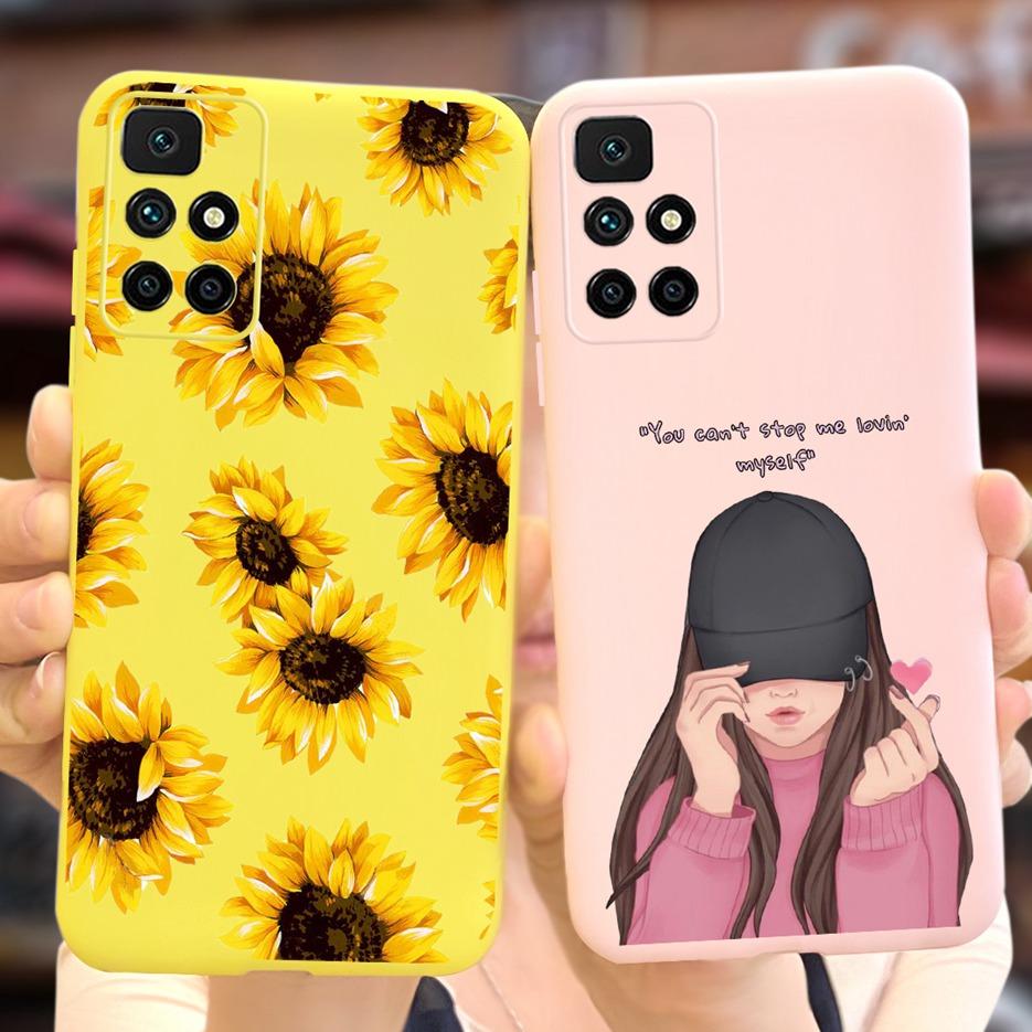 Redmi 10 Case Stylish Sunflower Daisy Cover Case For Xiaomi Redmi 10 Redmi10 Phone Cases 6.5'' Soft TPU Fundas Shockproof Bumper