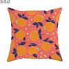 1pc 2D Flat Outdoor Pool Party Throw Pillow Covers Summer Orange Fruit Soft Velvet Washable Pattern Pillow Covers for Living Room Bedroom Loft Office