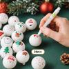 24Pcs Blank Christmas Ball Ornaments DIY Craft,Holiday Paintable Xmas Tree Hanging Decorations
