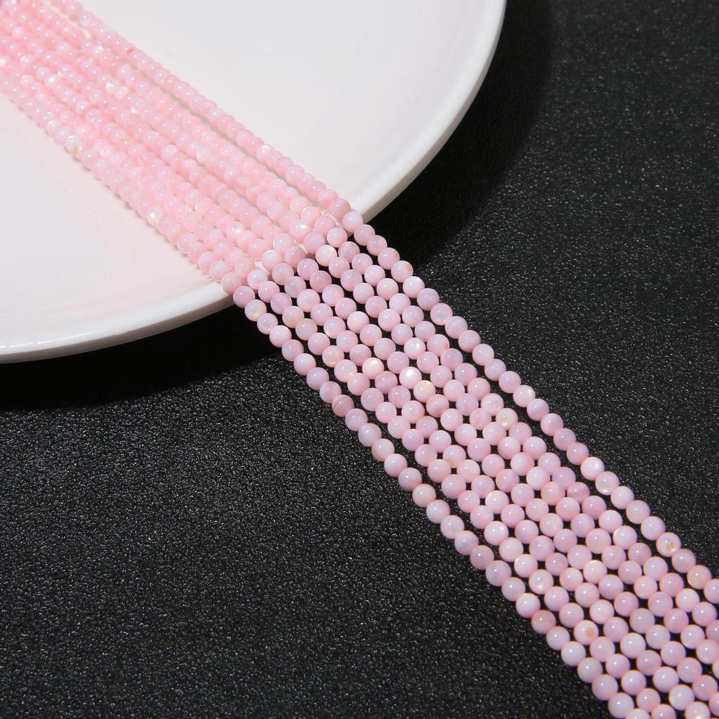 Круглые бусины из ракушки пресной воды 3 мм для изготовления ювелирных изделий DIY браслет Necalace цепочка для телефона