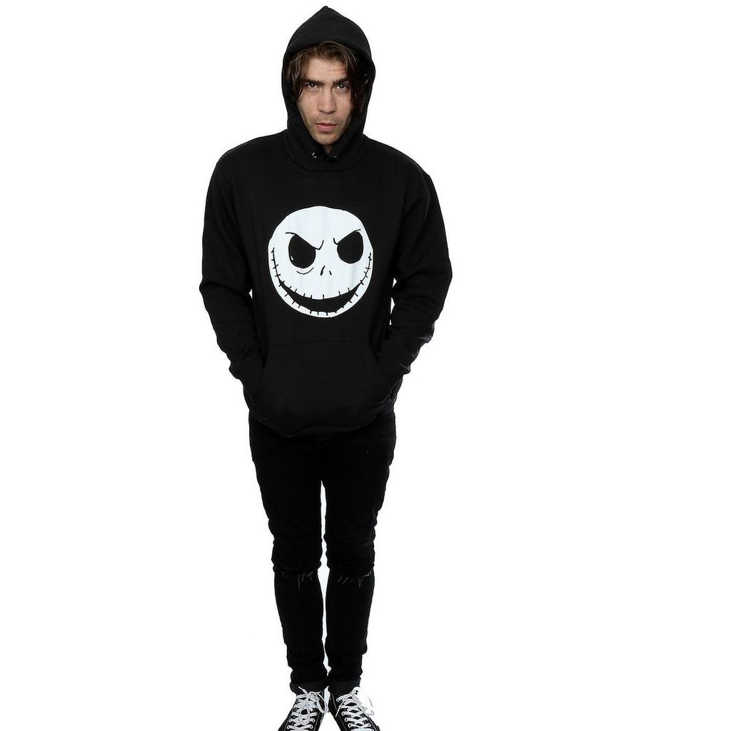 Nightmare Before Christmas Mens Jack Skellington Face Cotton Hoodie