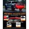 Qasim 48/49Inch LED Truck Tailgate Light Strip 5 Function Red/White For Tail Running Brake Light Turn Signal Emergency Warning Reverse Light For