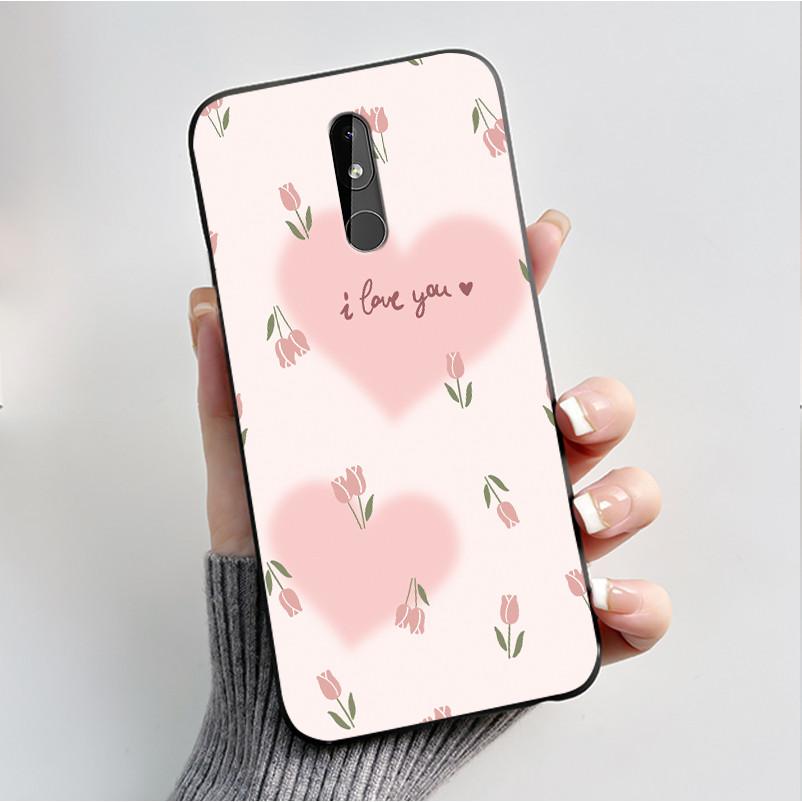 Printing Pattern Case For Nokia 3.2 / Nokia 3 / Nokia 3.1 Capa Coque Soft Silicone Black Shell Cover Cute Flower Cartoon Casing