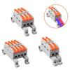 5pcs Rail Type Conjoined Quick Terminal Block Miniature Mini Terminal Block 2 Hole 3 Hole 4 Hole Quick Docking Terminal