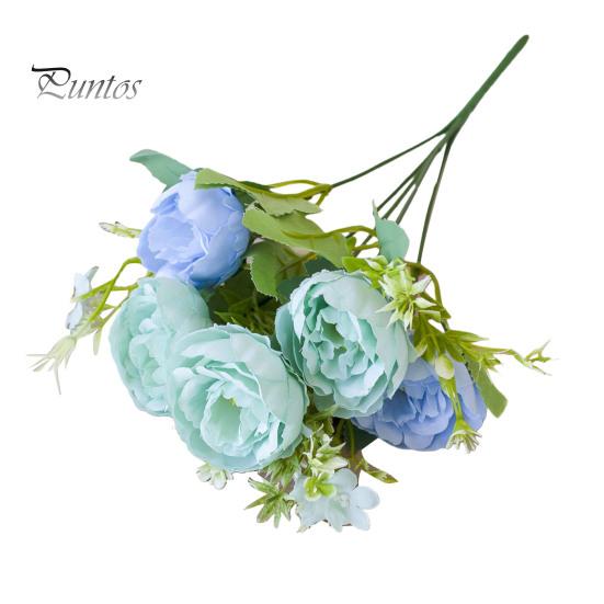 Букет из искусственных пионов, 5 головок, реалистичные искусственные шелковые цветы, свадебная вечеринка, домашний офис, центральный элемент стола, пластиковые искусственные цветочные растения, украшение