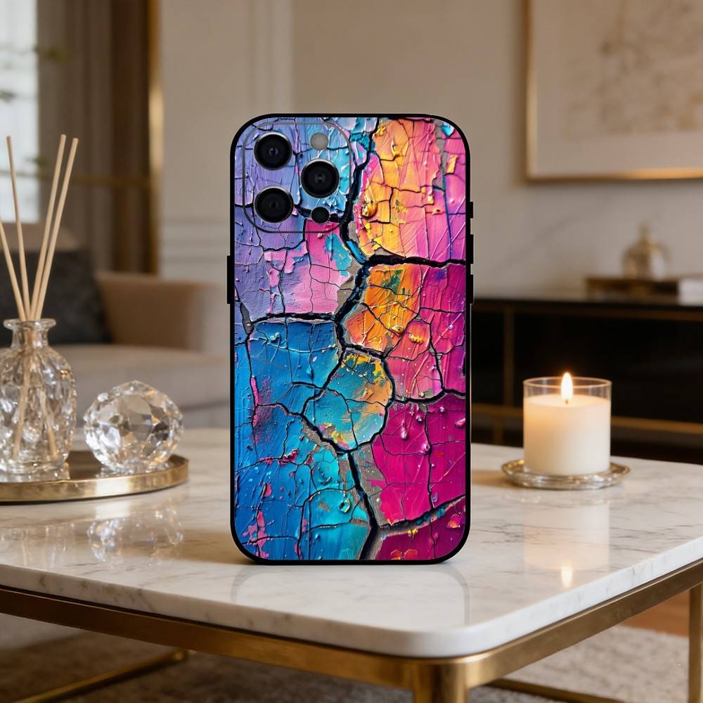 R-Retro Industrial Style Rusty Phone Case For iPhone 17 16 15 14 13 12 Max Plus Silicone Black Cover