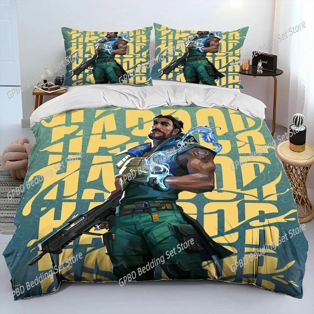 VALORANT Game Cartoon 3D NEW Duvet Cover Pillowcase Bedding Set Adult Boy Girl Bedroom Decoration Children Single Double Large