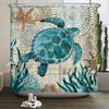 Octopus Seas Shower Curtains Bath Curtain 180*180cm Waterproof Bathroom Home Decor Washable Fabric Bathroom Screen With 12 Hooks