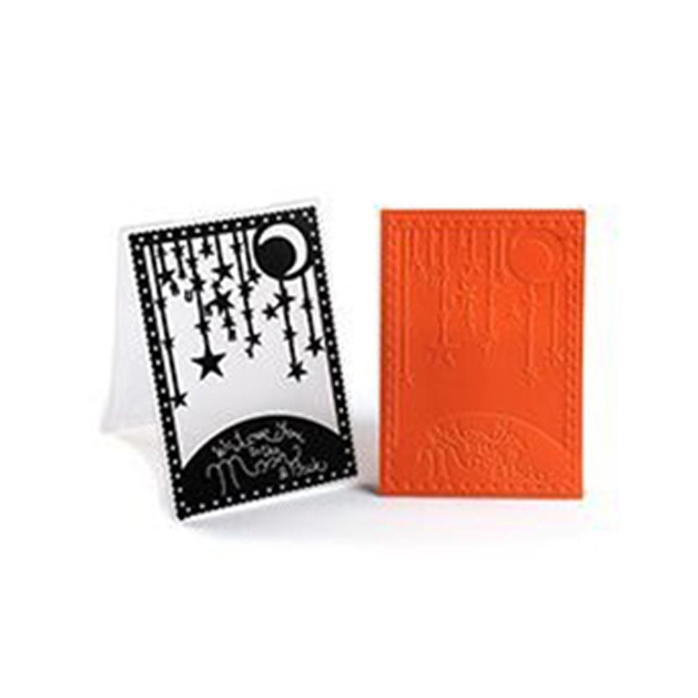 Рамка в виде листа, пластиковые папки с тиснением, штампы, трафарет для DIY, скрапбукинг, альбом, карта, декор, шаблон, звездные шестерни, свадьба