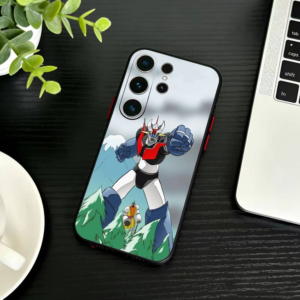 Чехол для телефона Аниме М-Мазингер Z для Samsung S26, S25, S24, S23, S22, S21, S20, Ultra, Plus, FE Черный Мягкий Чехол